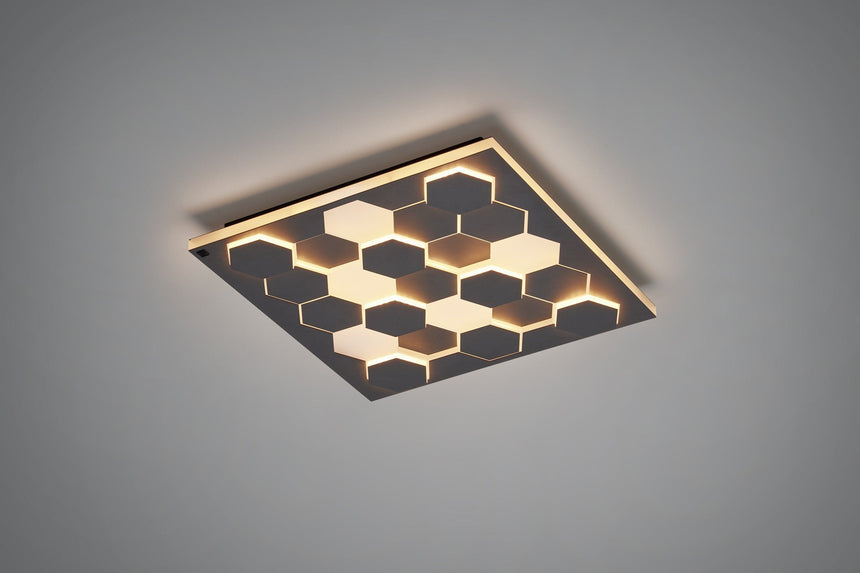 Aplique de pared Trio Cifavo 2000-4000K regulable 55x55cm 40W negro mate — ref. 245410132 (2)