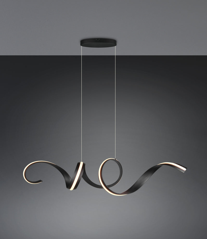 lámpara colgante Trio Cisenna negro mate TRI336119132 - vista 8