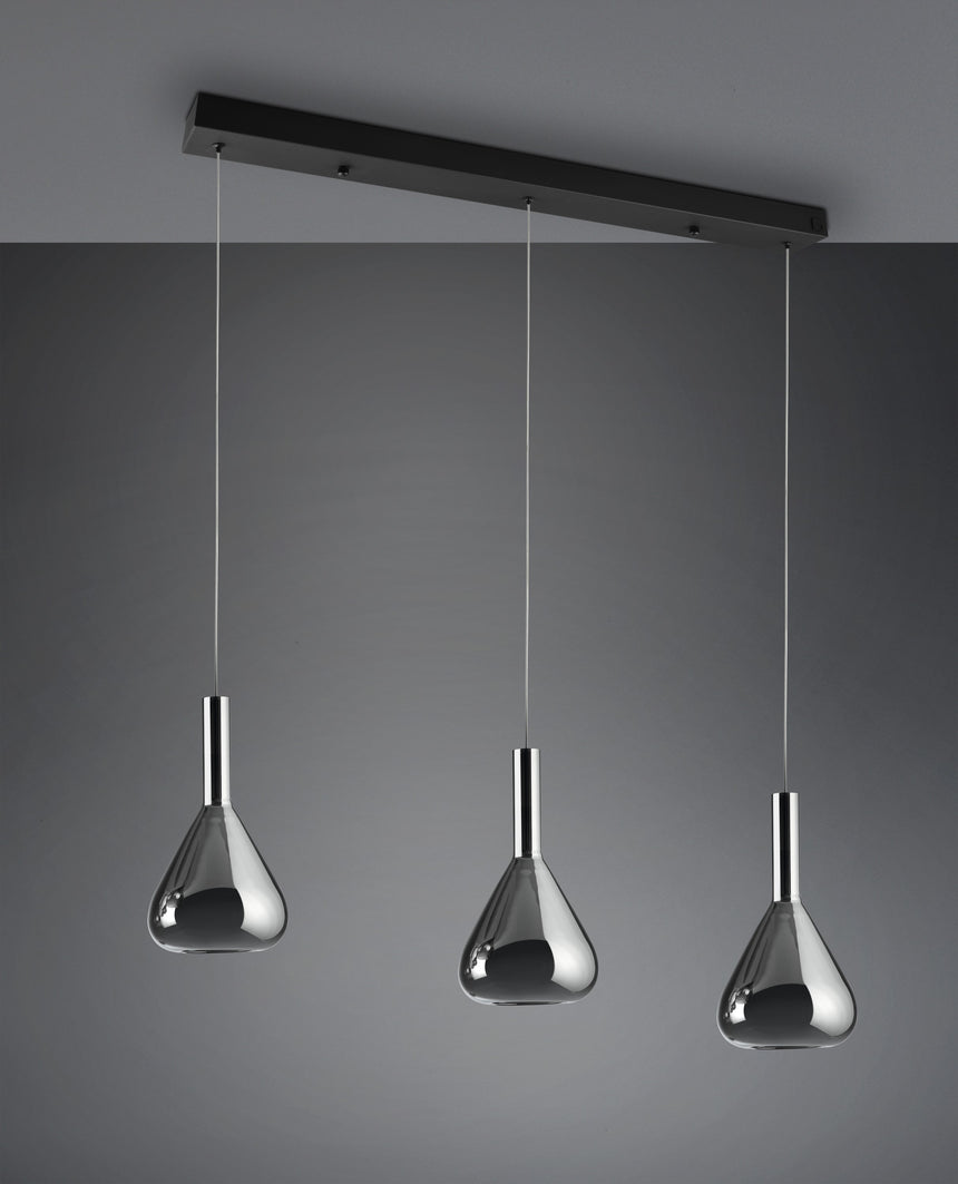 lámpara colgante Trio Cipera estera negra 100cm TRI345010332 - ambiente