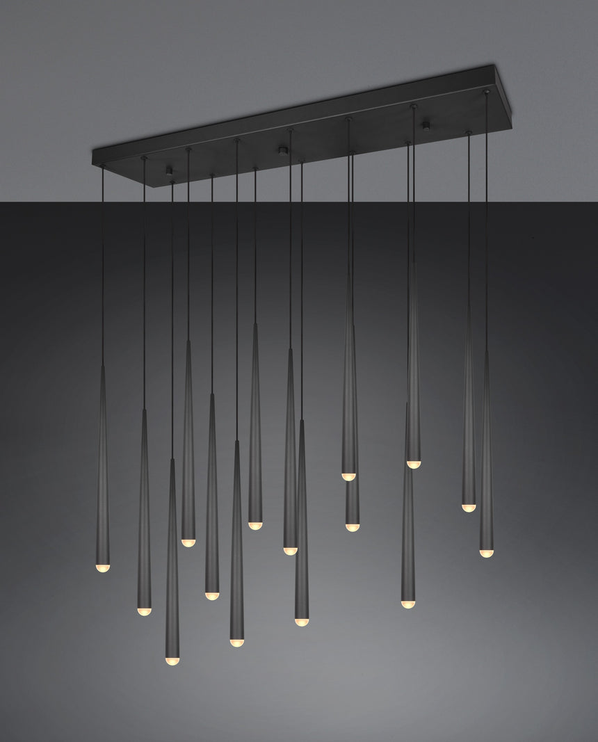 lámpara colgante Trio Cala estera negra 100cm TRI354811532 - vista 7