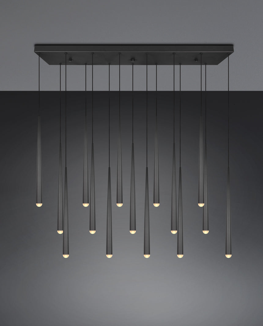 lámpara colgante Trio Cala estera negra 100cm TRI354811532 - vista 8