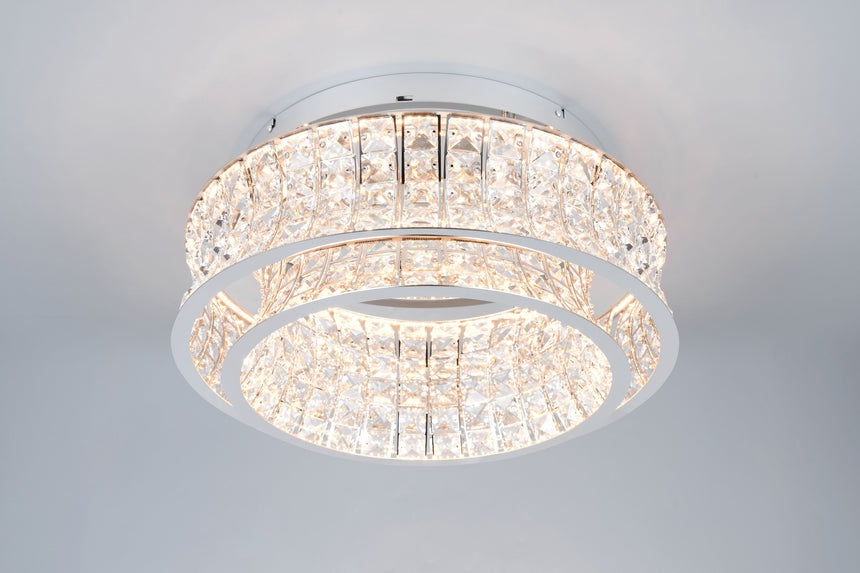 plafón de techo Trio Zevion dorado mate TRI634710106 - ambiente