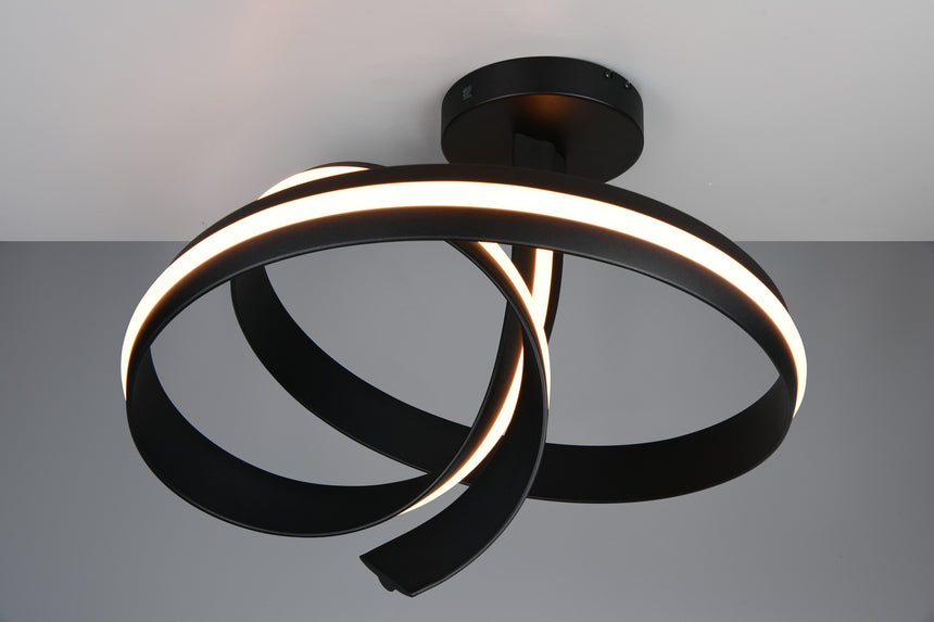 plafón de techo Trio Cisenna negro mate TRI636110132 - ambiente