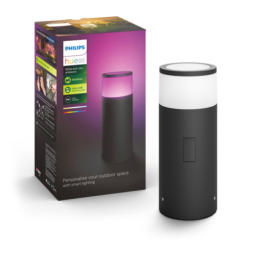 Philips Hue White and Color Ambiance Sobremesa Calla negro RGBW 8W IP65 1742093P7 590lm