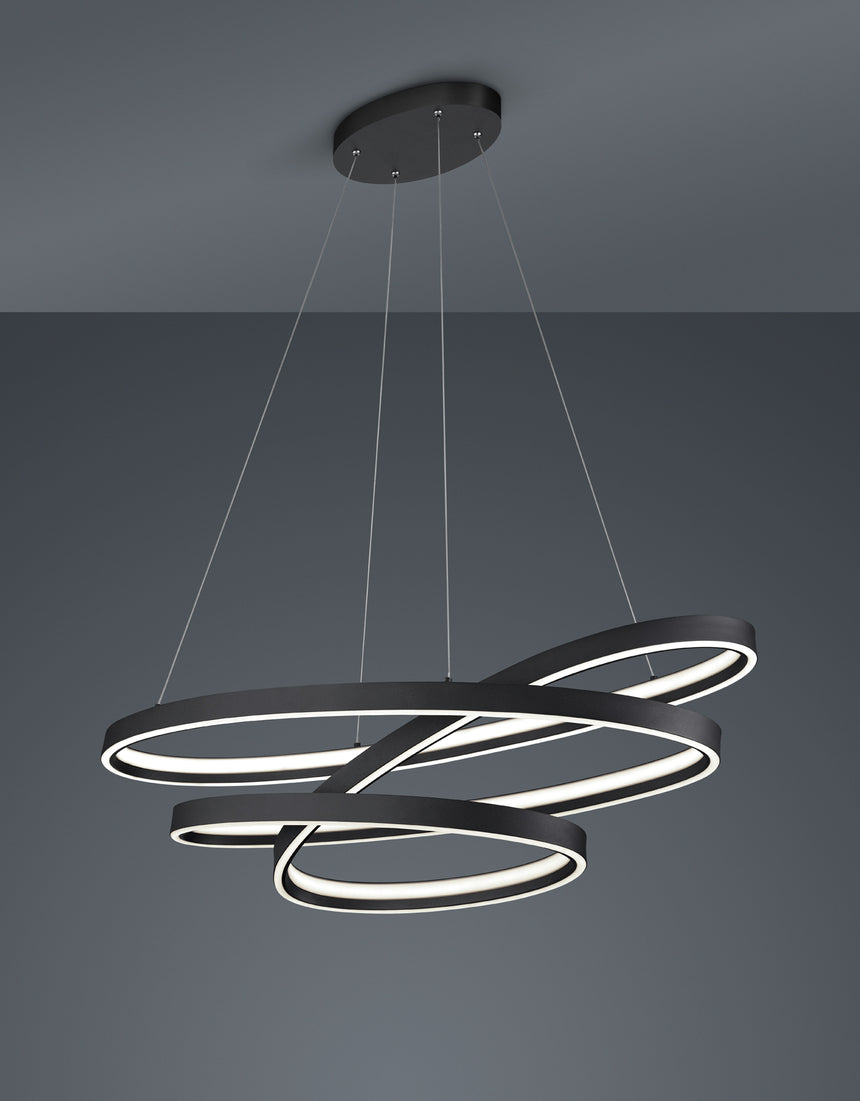 Trio Ciola Black Pendant Ceiling Lamp U377210132