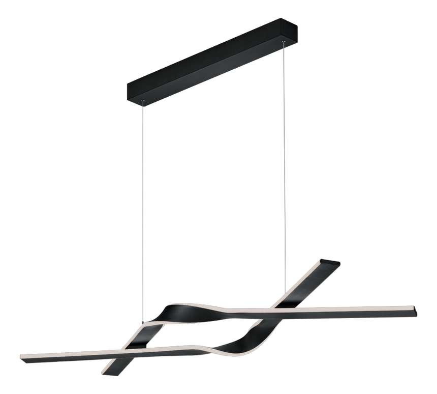 Trio Cicenza LED Pendant Ceiling Light Black Dimmable 378510232