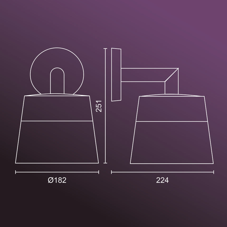 Philips Hue White and Color Ambiance Aplique de pared attract negro RGBW 8W IP44 1746130P7 - imagen 7