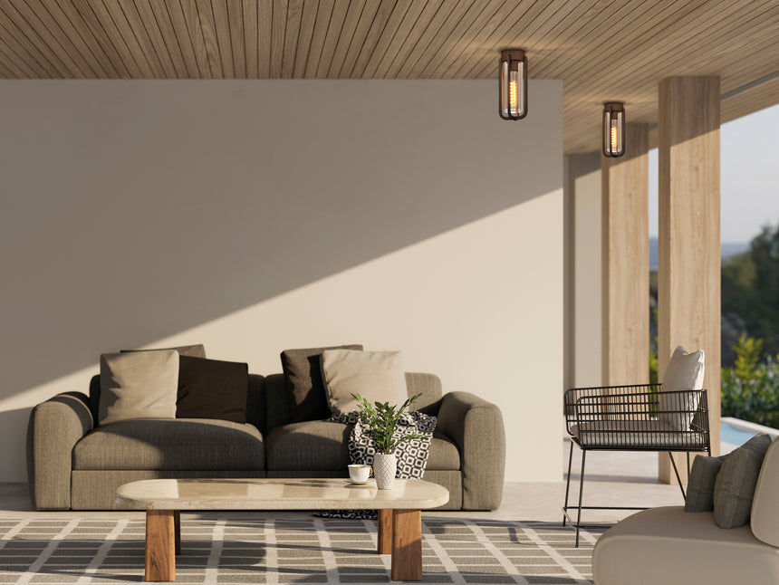 ACB Vega Ceiling Light 2079 Textured Anthracite, LED E27 15W, IP65 P2079080GR