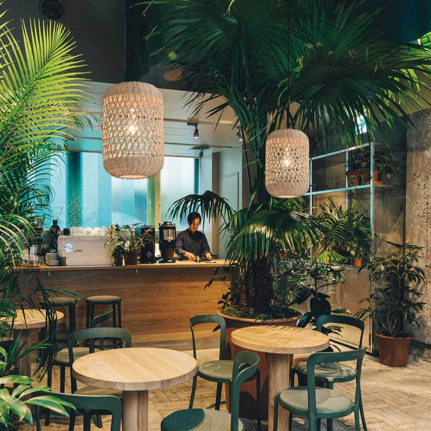 ACB Vivian Lámpara de techo colgante LED ratán natural E27 15W C3931081NA