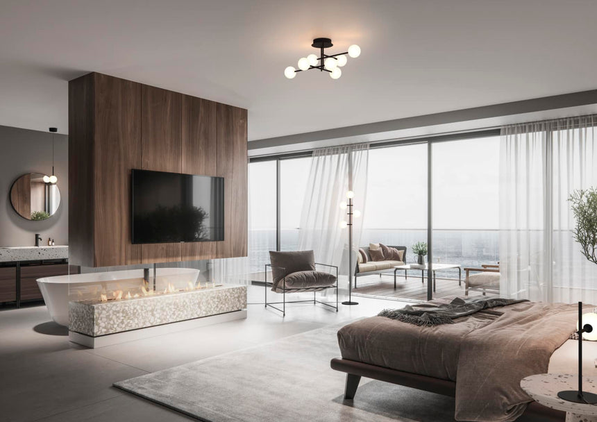 Mantra Cellar Plafón bolas 7 luces negro 7632