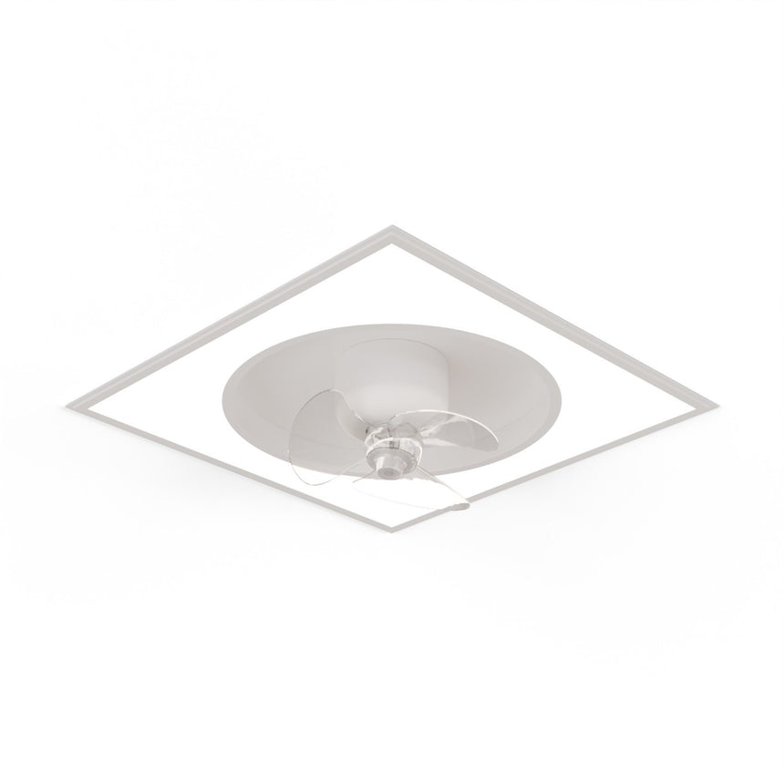 Ventilador de techo con luz Sulion Cubis 60cm LED blanco y transparente motor DC CCT - 1