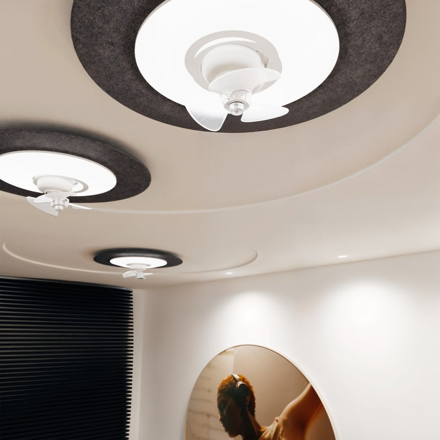 Ventilador de techo con luz Sulion Fono 80cm LED blanco con pantalla gris motor DC CCT - 1