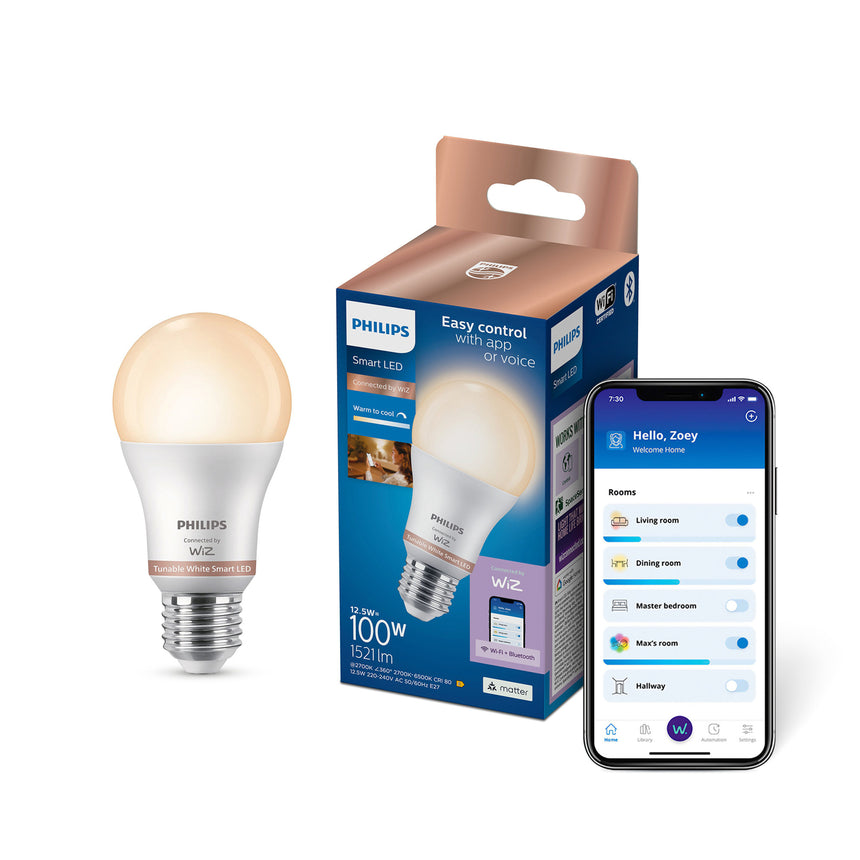 WiZ Bombilla E27 12,5W White Ambiance 1521lm 1103046635 | Philips