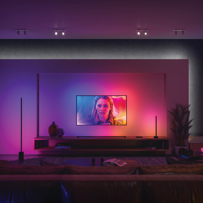 Philips Hue White and Color Ambiance Aplique de pared Play negro RGBW 20W 871869617632000