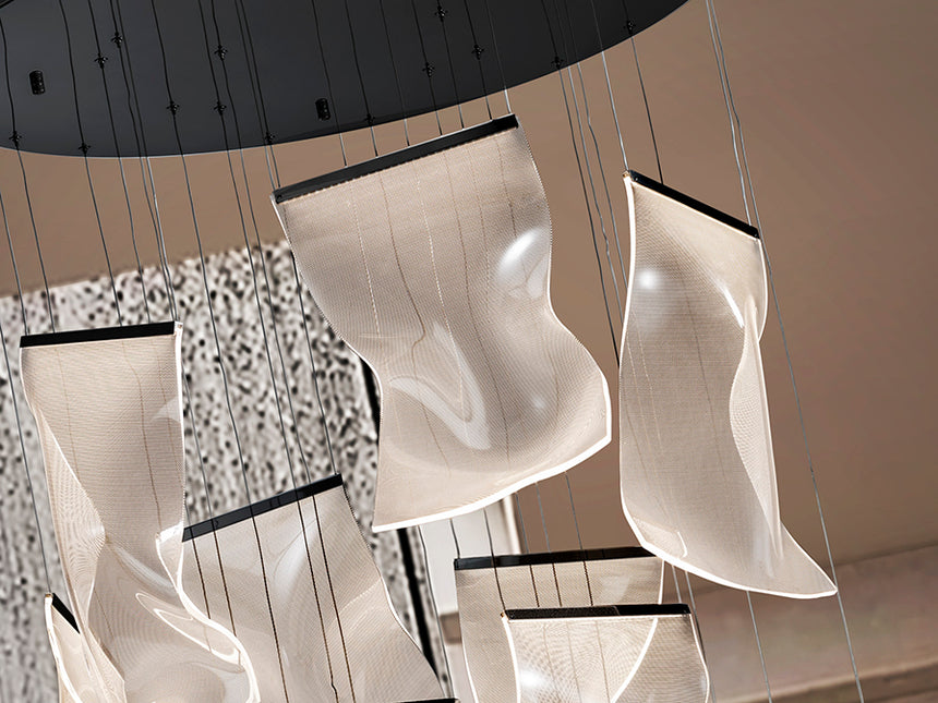 Schuller Velos Lámpara techo colgante 13 luces negro 3000K regulable XXL609654D