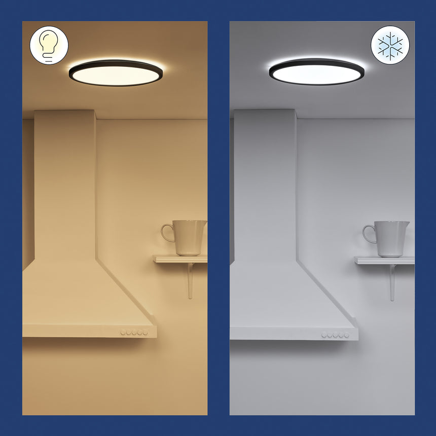 WiZ Plafón SuperSlim Negro 14W 1300lm 33799200 - imagen 7 | Philips