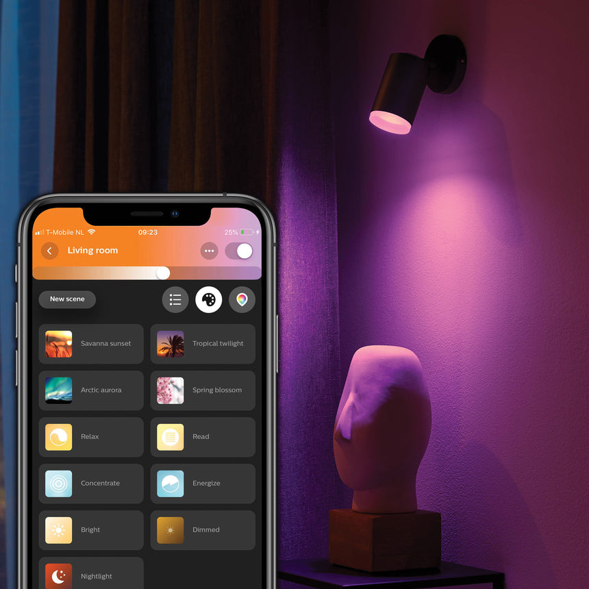 Philips Hue White and Color Ambiance Foco Fugato negro RGBW 6W 5063130P7 350lm