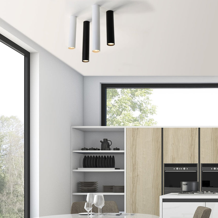 ACB Zoom Plafón Negro Texturado GU10 8W P37641N