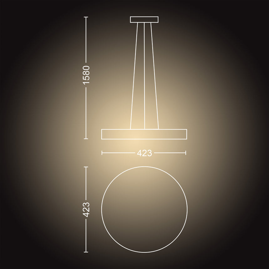 Philips Hue Lámpara colgante Being plata White Ambiance 25W 4098448P6 2900lm - imagen 9