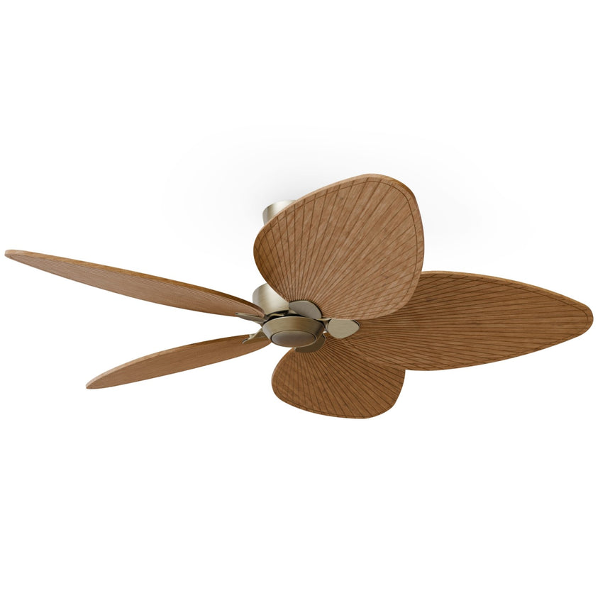 Ventilador de techo Sulion Alma latón, brillo, palas madera media 2246178