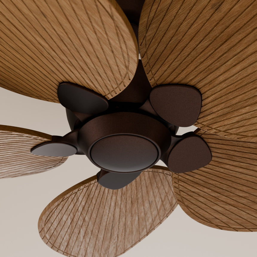 Ventilador de techo Sulion Alma 132cm marrón óxido y madera media motor DC con mando — vista 3
