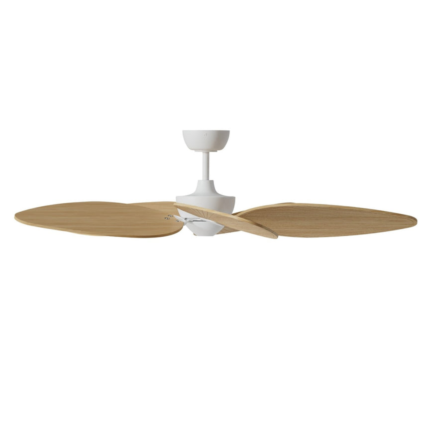 Ventilador de techo con luz Sulion Alma 132cm LED blanco y madera clara motor DC CCT — vista 3