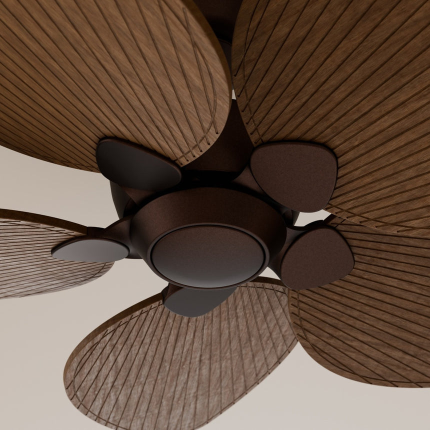 Ventilador de techo Sulion Alma 100cm marrón óxido y madera oscura motor DC — vista 3