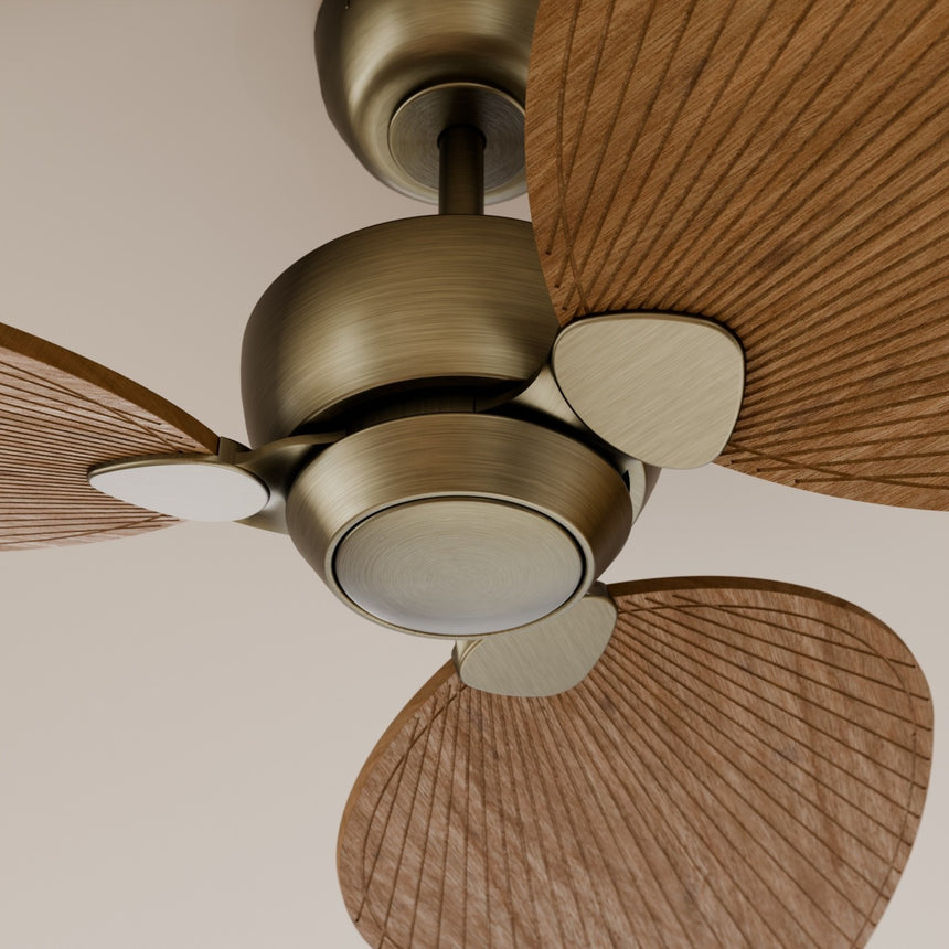 Ventilador de techo Sulion Alma 100cm latón y madera media motor DC con mando — vista 3