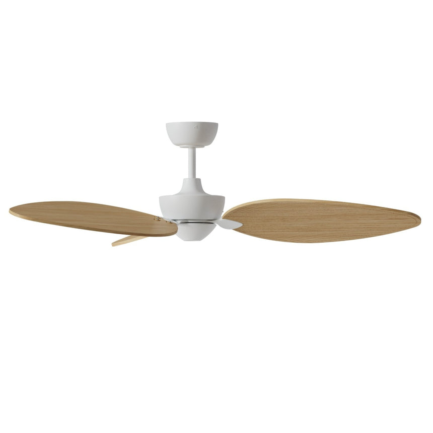 Ventilador de techo con luz Sulion Alma 132cm LED blanco y madera clara motor DC CCT — vista 4