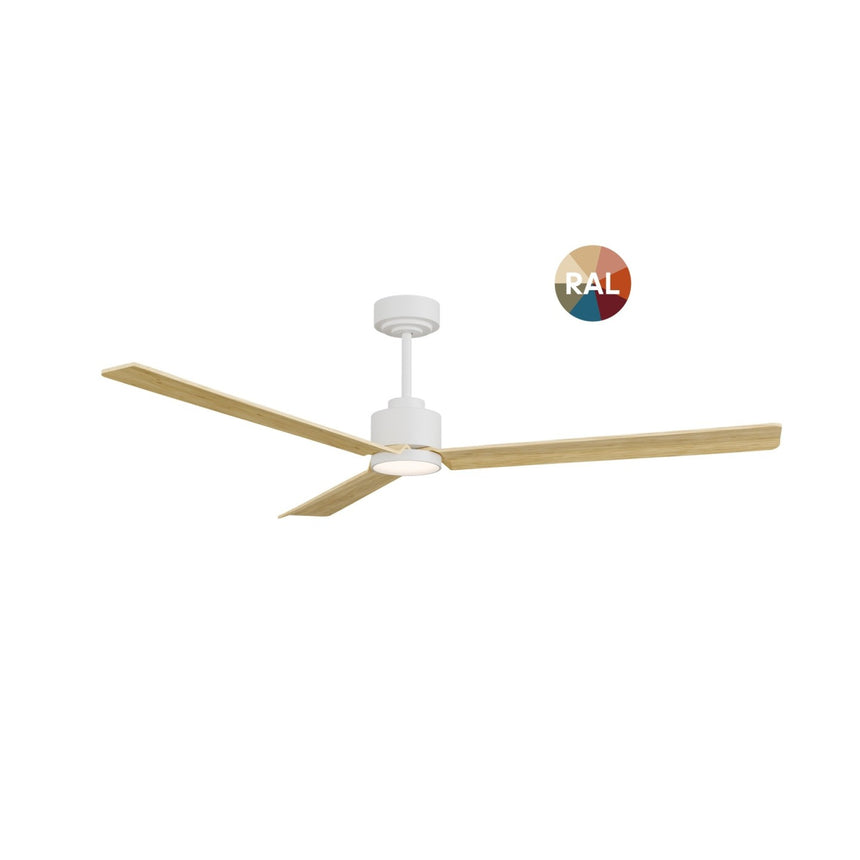 Ventilador de techo con luz Sulion Anne LED madera blanco CCT Ø132cm 2309071