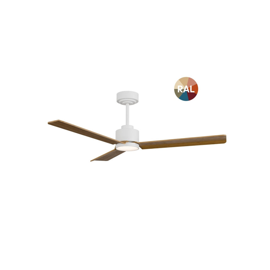 Ventilador de techo con luz Sulion Anne LED madera blanco CCT Ø132cm 2309040