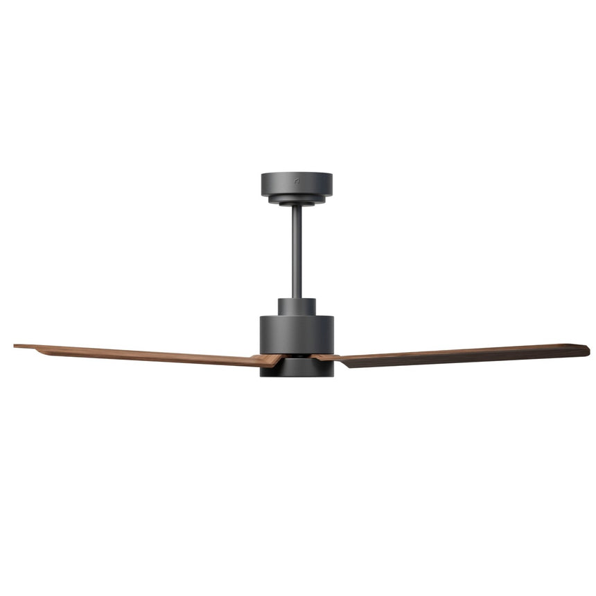 Ventilador de techo con luz Sulion Anne 127cm gris grafito y madera oscura motor DC — vista 3