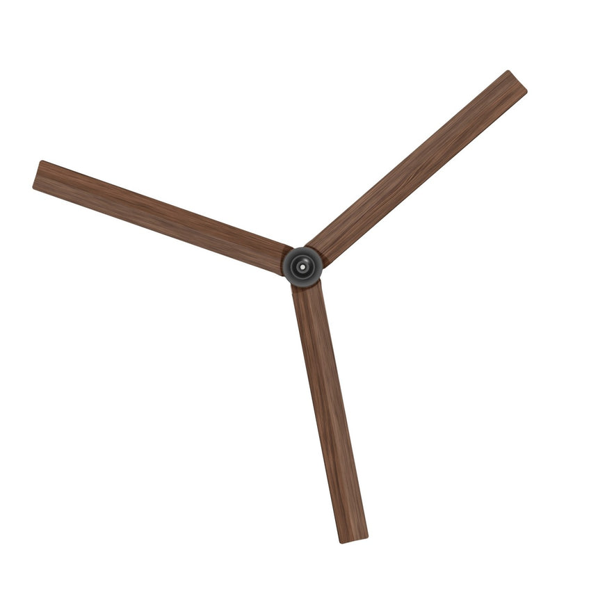 Ventilador de techo con luz Sulion Anne 220cm gris grafito y madera oscura motor DC — vista 3