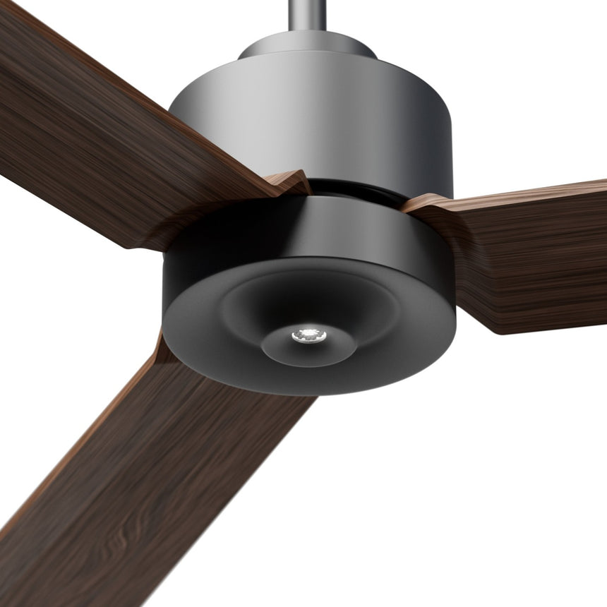 Ventilador de techo con luz Sulion Anne 127cm gris grafito y madera oscura motor DC — vista 4