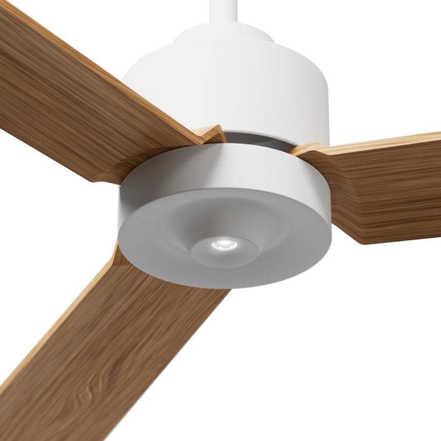 Ventilador de techo con luz Sulion Anne 127cm LED blanco y madera media motor DC CCT — vista 3
