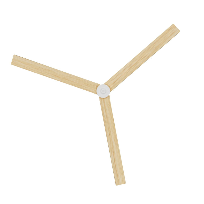 Ventilador de techo con luz Sulion Anne 220cm LED blanco y madera clara motor DC CCT — vista 3