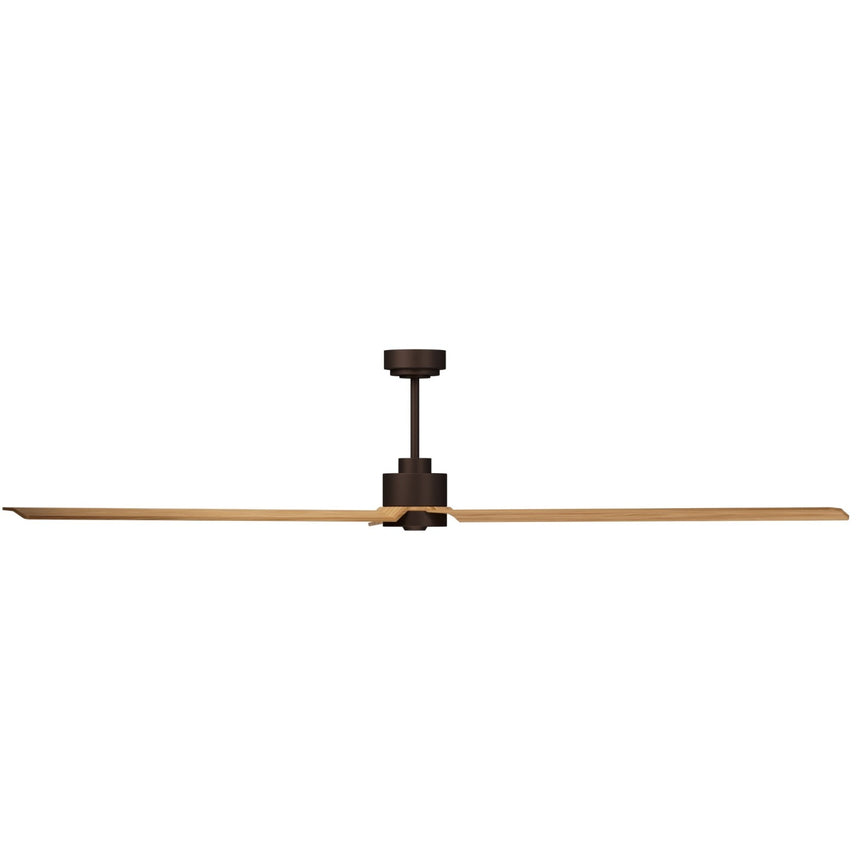 Ventilador de techo con luz Sulion Anne 220cm LED marrón óxido y madera media motor DC — vista 2