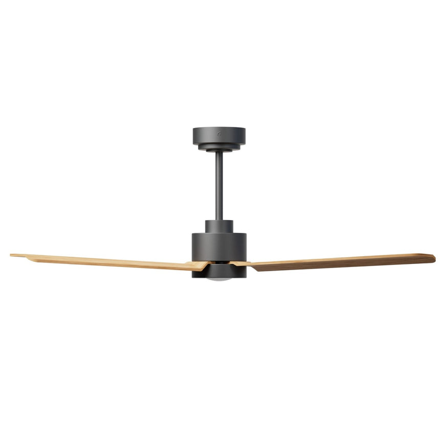 Ventilador de techo con luz Sulion Anne 127cm LED gris grafito y madera media motor DC — vista 3