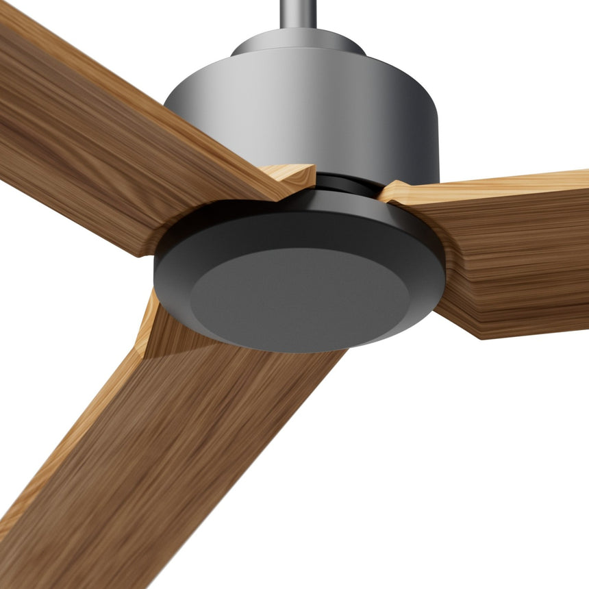 Ventilador de techo Sulion Anne 160cm gris grafito y madera media motor DC con mando — vista 3