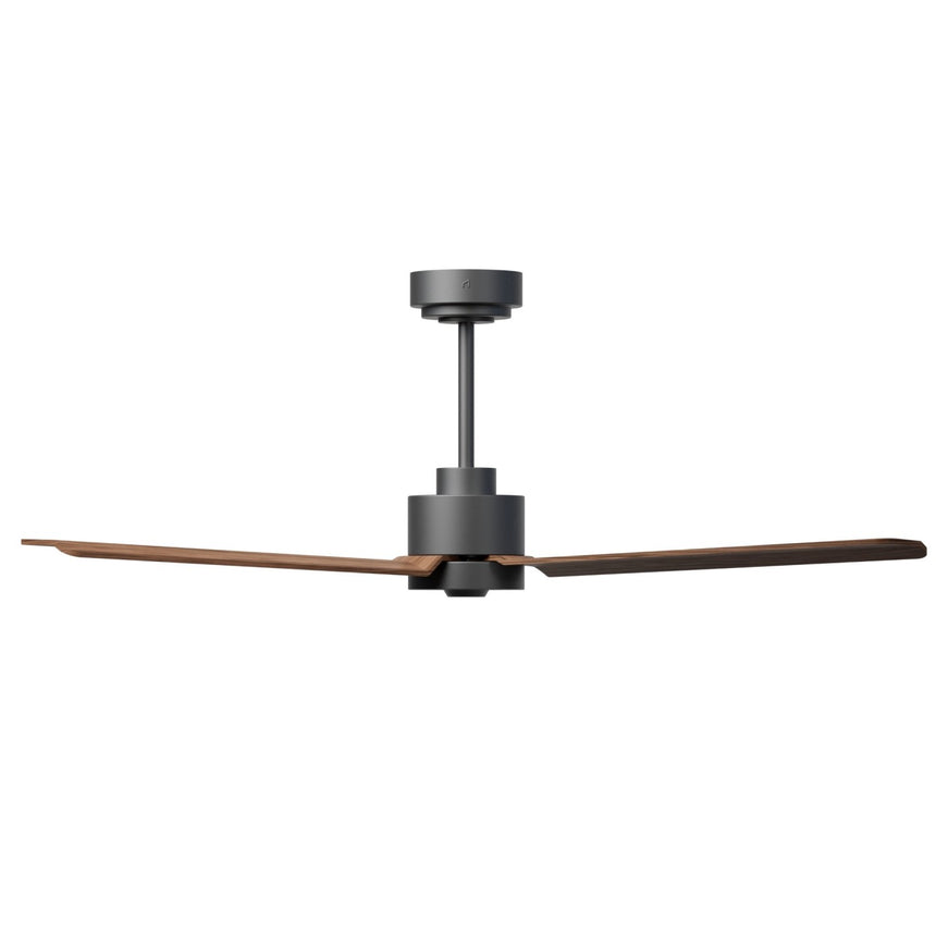Ventilador de techo con luz Sulion Anne 127cm gris grafito y madera oscura motor DC — vista 3