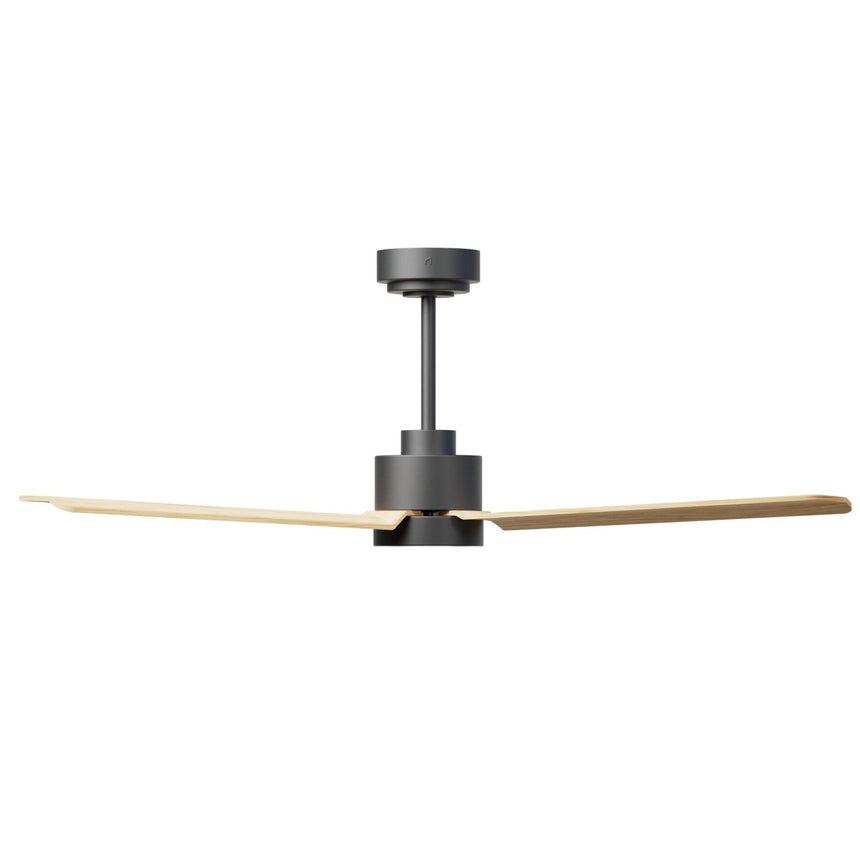 Ventilador de techo con luz Sulion Anne 127cm LED gris grafito y madera clara motor DC — vista 3