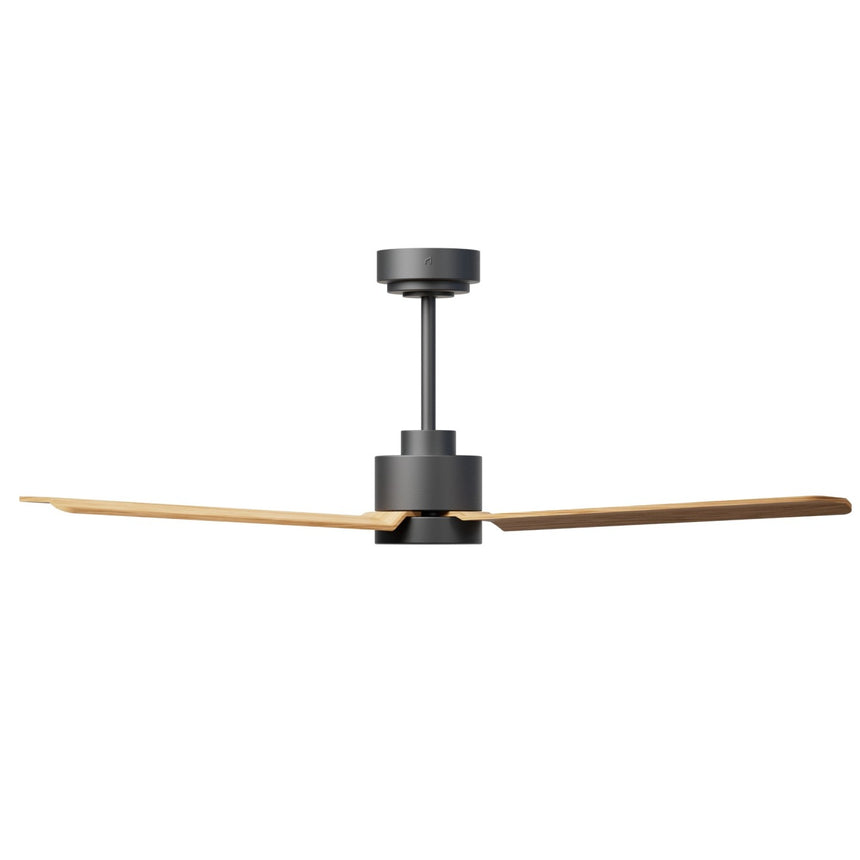 Ventilador de techo con luz Sulion Anne 127cm LED gris grafito y madera media motor DC — vista 3