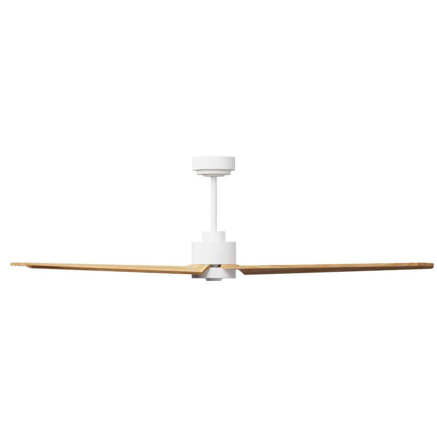 Ventilador de techo con luz Sulion Anne 160cm LED blanco y madera media motor DC CCT — vista 3