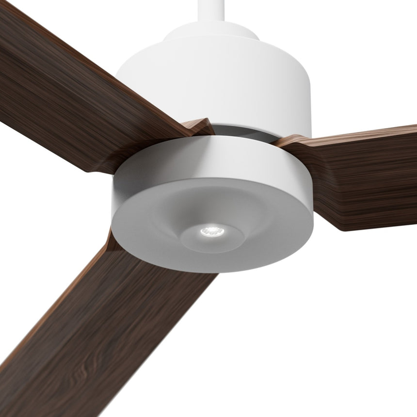 Ventilador de techo con luz Sulion Anne 127cm LED blanco y madera oscura motor DC CCT — vista 3
