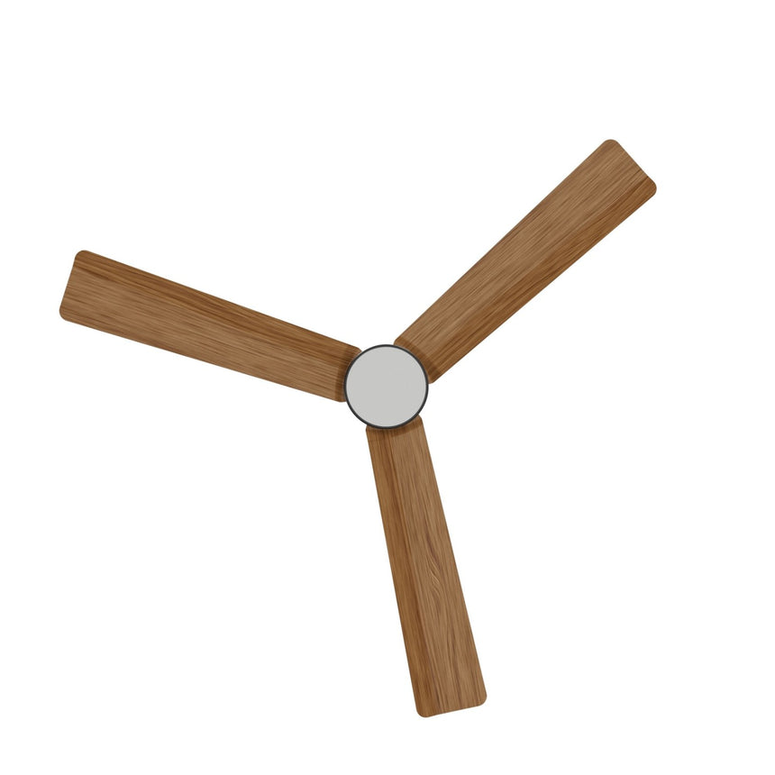 Ventilador de techo con luz Sulion Anne 127cm LED gris grafito y madera media motor DC — vista 5