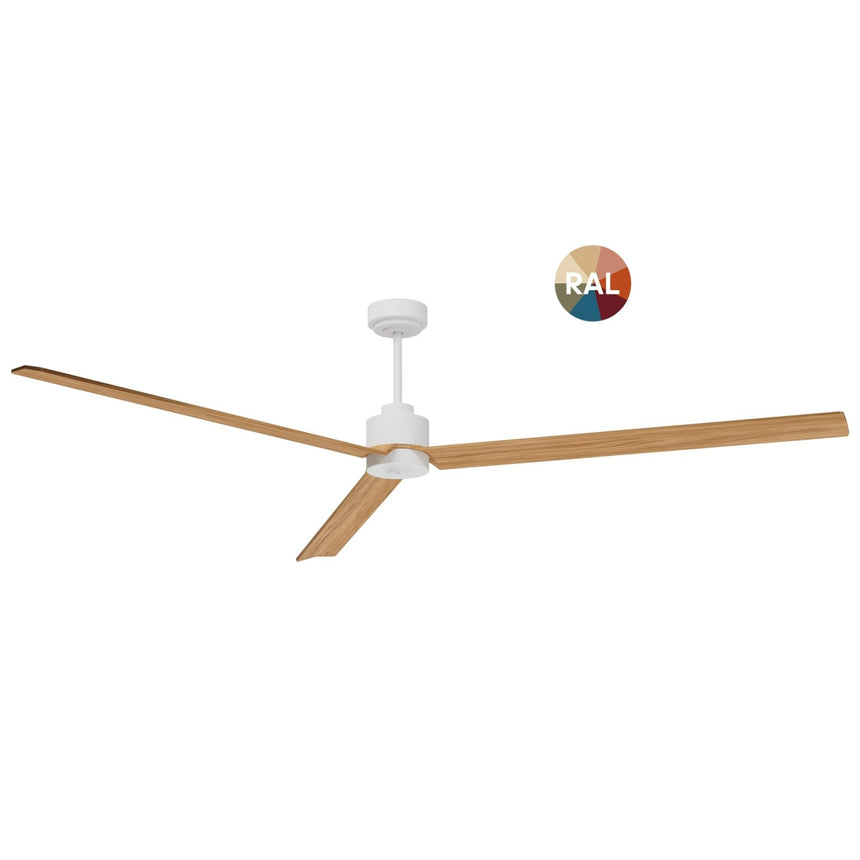Ventilador de techo con luz Sulion Anne LED madera blanco CCT Ø132cm 2309385