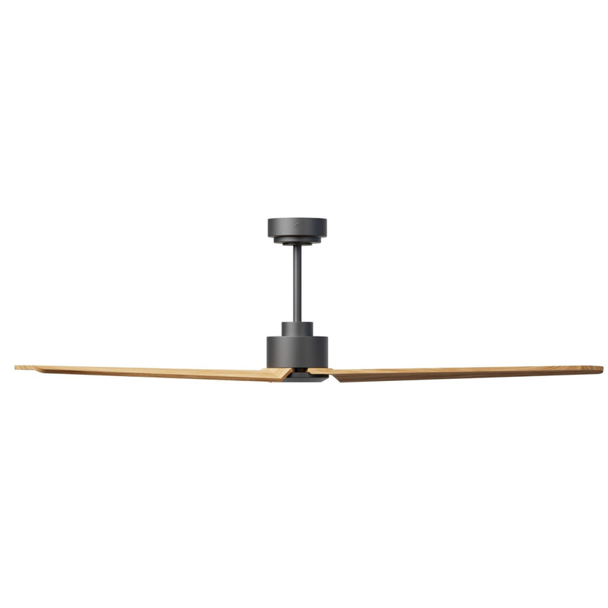 Ventilador de techo Sulion Anne 160cm gris grafito y madera media motor DC con mando — vista 2