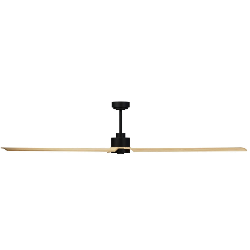 Ventilador de techo con luz Sulion Anne 220cm LED negro y madera clara motor DC CCT — vista 2