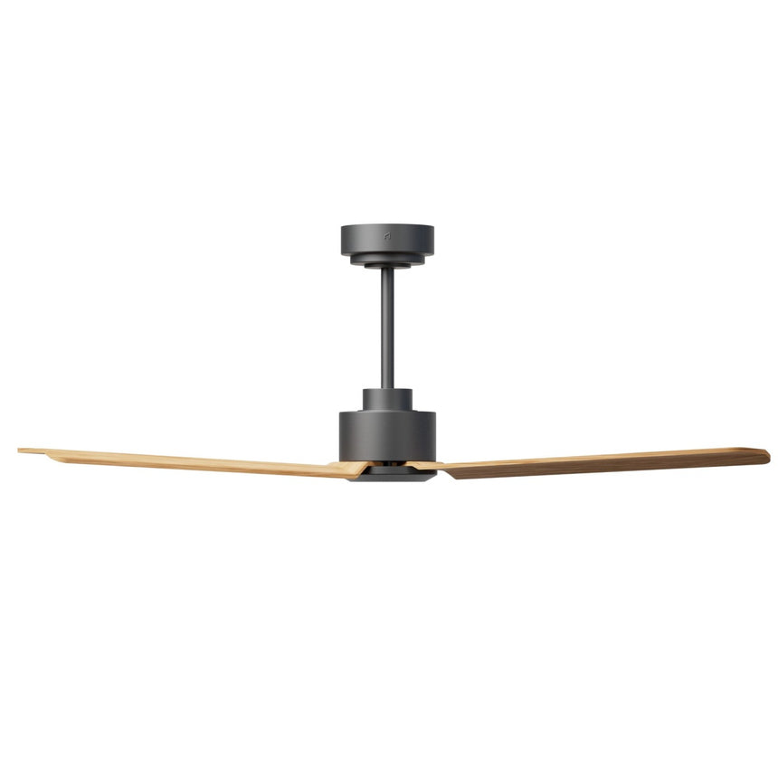 Ventilador de techo Sulion Anne 127cm gris grafito y madera media motor DC con mando — vista 3