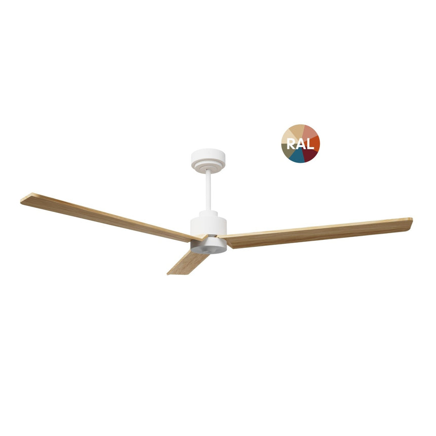 Ventilador de techo con luz Sulion Anne LED madera blanco CCT Ø132cm 2309415